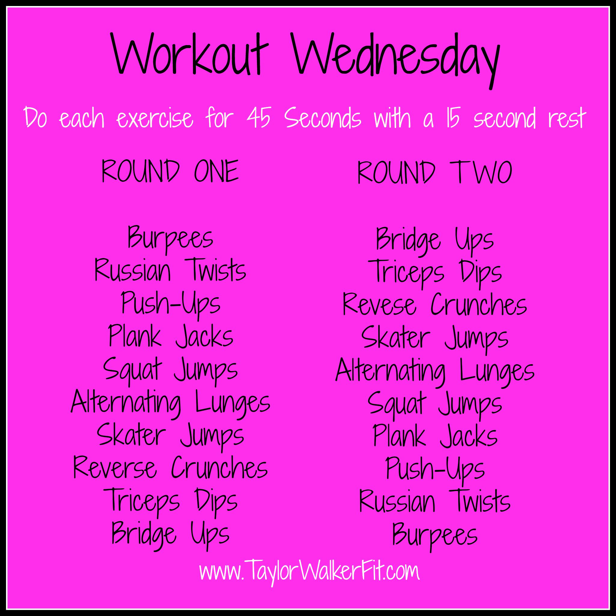 Workout Wednesday-HIIT Workout of the Week - Taylor Walker Fit